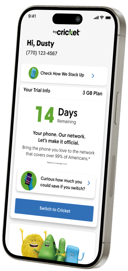 iPhone screen displaying app dashboard
